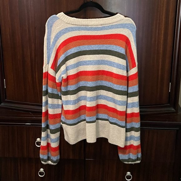 Madewell Payton Coziest Yarn Striped Pullover Size M NWOT - Picture 4 of 4
